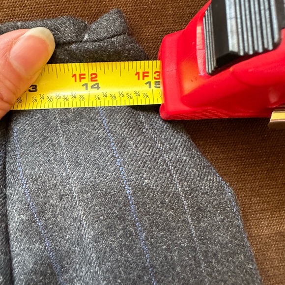 Ralph Lauren Midi Business Attire 100% Wool Skirt With Blue & Gray strip… - Picture 11 of 11